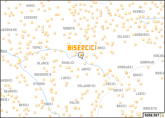 map of Biserčići