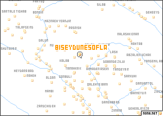 map of Bīseydūn-e Soflá