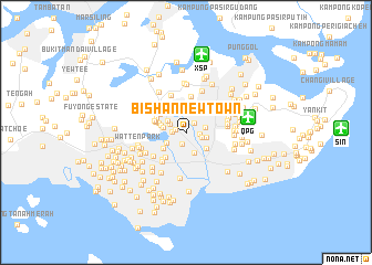 map of Bishan New Town