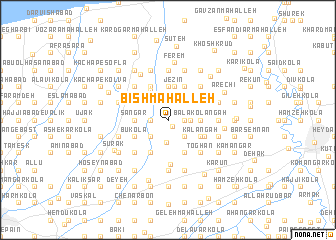 map of Bīsh Maḩalleh