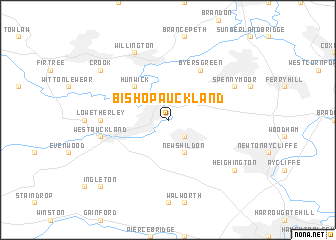 map of Bishop Auckland