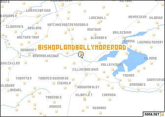 map of Bishopland Ballymore Road