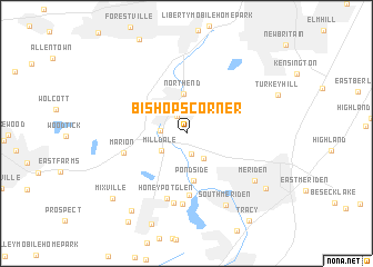 map of Bishops Corner