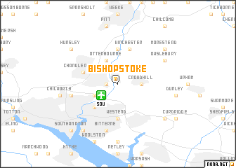 map of Bishopstoke