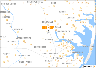 map of Bishop