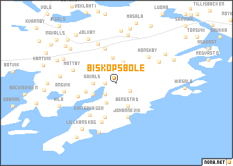 map of Biskopsböle