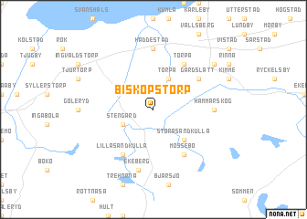 map of Biskopstorp