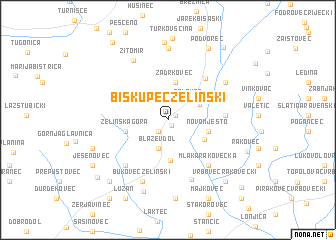 map of Biškupec Zelinski