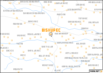 map of Biškupec