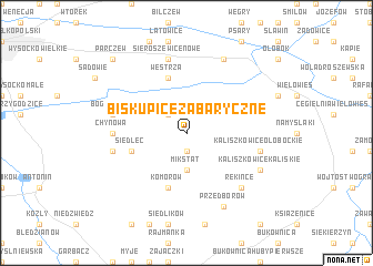 map of Biskupice Zabaryczne