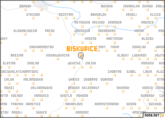 map of Biskupice