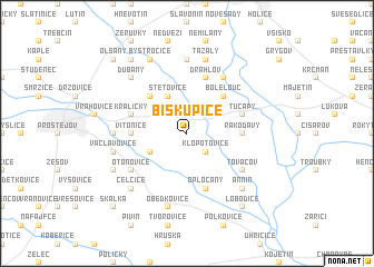 map of Biskupice