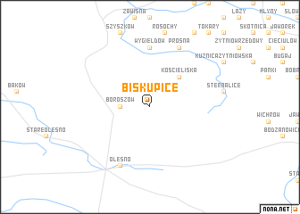 map of Biskupice