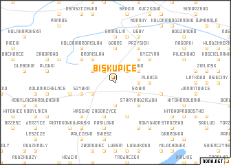 map of Biskupice