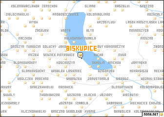 map of Biskupice