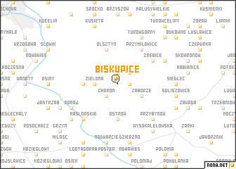 map of Biskupice