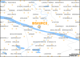 map of Biskupice