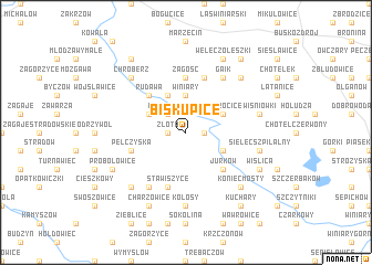 map of Biskupice