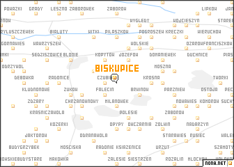 map of Biskupice