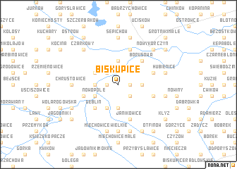 map of Biskupice