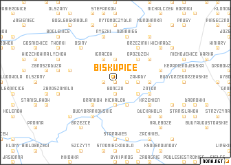 map of Biskupice