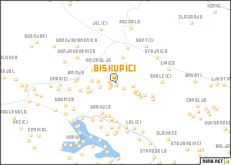 map of Biškupići