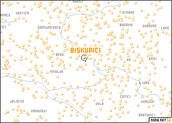 map of Biskupići