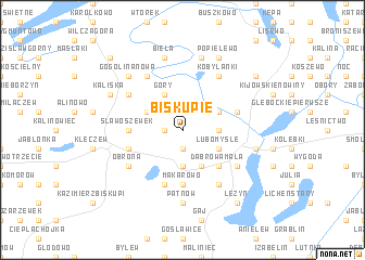 map of Biskupie