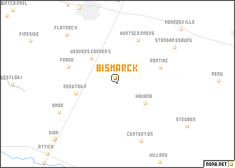 map of Bismarck