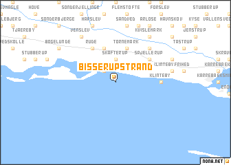 map of Bisserup Strand