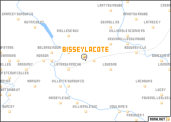 map of Bissey-la-Côte