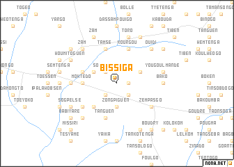map of Bissiga