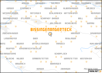 map of Bissingen an der Teck