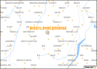 map of Bissy-la-Mâconnaise