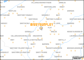 map of Bissy-sur-Fley