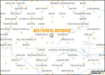 map of Bisten-en-Lorraine