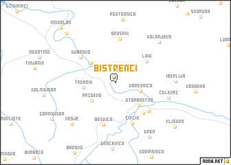 map of Bistrenci