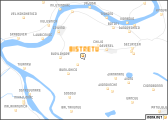 map of Bistreţu