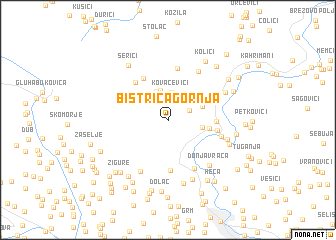 map of Bistrica Gornja