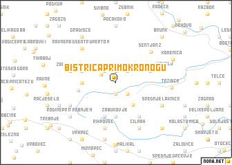 map of Bistrica pri Mokronogu