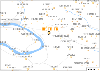 map of Bistriţa