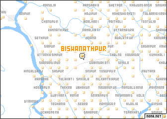 map of Biswanāthpur