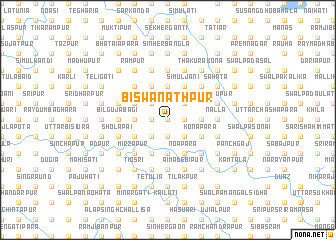 map of Biswanāthpur