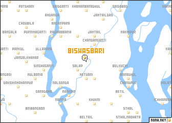 map of Biswāsbāri