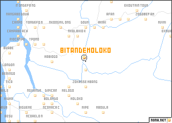 map of Bitandé-Moloko