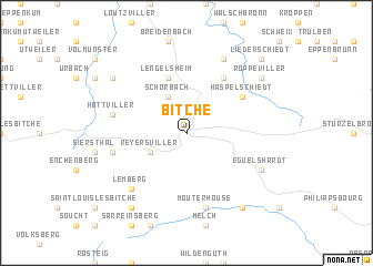 map of Bitche