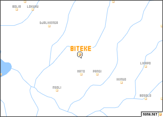 map of Biteke
