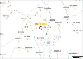 map of Bitengé