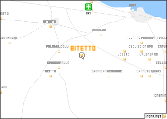 map of Bitetto