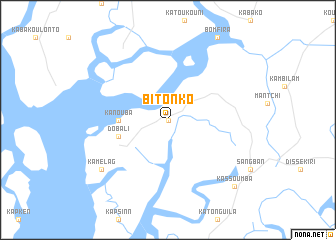 map of Bitonko